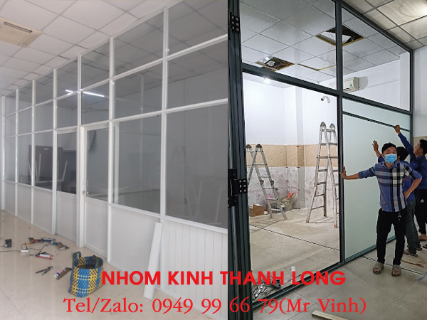 Vách nhôm kính bao nhiêu 1m2? Nhôm Kính Thành Long 4 vách nhôm kính bao nhiêu 1m2